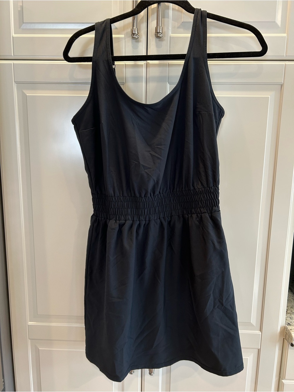 Abercrombie & Fitch Black Smocked-Waist Tank athletic Dress